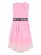 Abito per bambina Karl Lagerfeld Kids rosa con banda logo - Rubino Kids