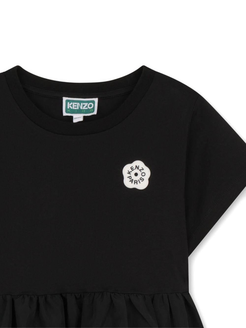 Abito per bambina Kenzo Kids nero con vita elasticizzata - Rubino Kids