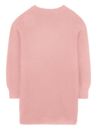 Abito per bambina Kenzo Kids rosa con tigre jacquard - Rubino Kids