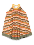 Abito per bambina La Stupenderia multicolor all'uncinetto con fodera integrale - Rubino Kids