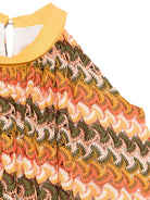 Abito per bambina La Stupenderia multicolor all'uncinetto con fodera integrale - Rubino Kids