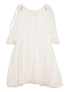 Abito per bambina Lanvin Enfant bianco con decorazione con drappeggio - Rubino Kids