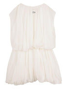 Abito per bambina Lanvin Enfant bianco con decorazione con drappeggio - Rubino Kids