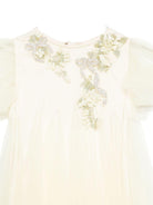 Abito per bambina Maison Ava giallo con applicazioni floreali - Rubino Kids