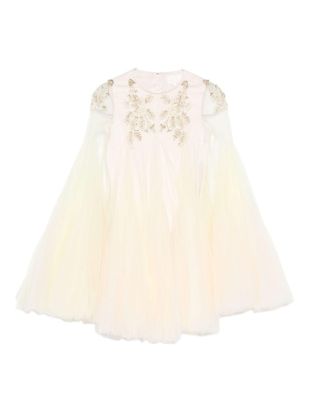 Abito per bambina Maison Ava giallo con decorazione con cristalli - Rubino Kids