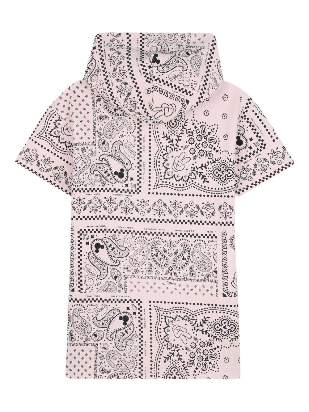 Abito per bambina Marc Jacobs x Discney Mickey Mouse rosa con stampa paisley - Rubino Kids