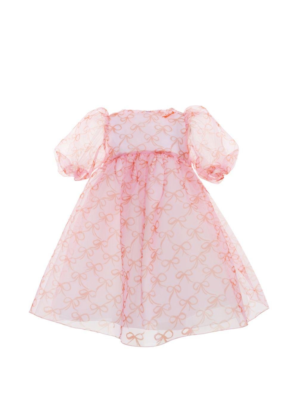 Abito per bambina Mi Mi Sol rosa con maniche a palloncino - Rubino Kids