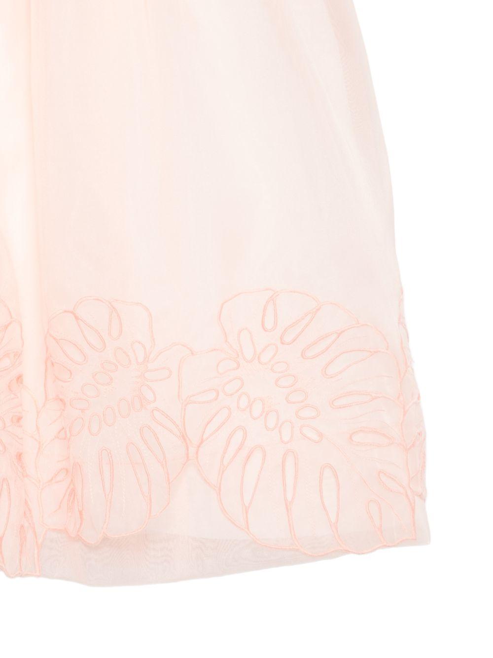 Abito per bambina Mi Mi Sol rosa con ruches e ricami - Rubino Kids