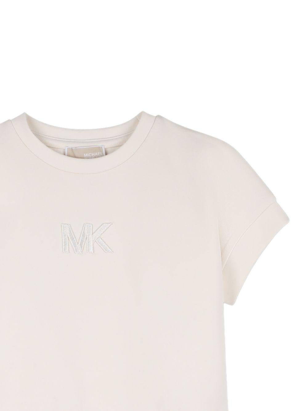 Abito per bambina Michael Kors Kids beige con gonna plissettata - Rubino Kids