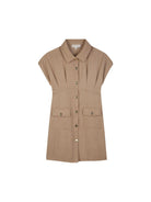 Abito per bambina Michael Kors Kids marrone con tasca applicata - Rubino Kids