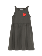 Abito per bambina Mini Rodini nero con dettaglio cuore con freccia ricamato - Rubino Kids