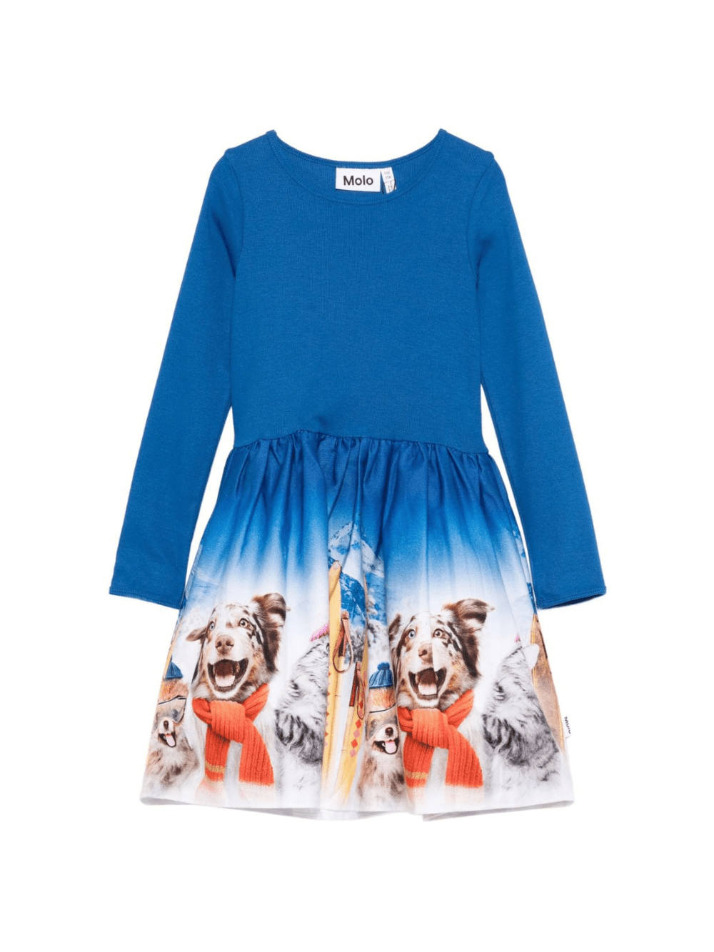 Abito per bambina Molo blu con stampa animali - Rubino Kids