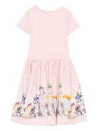 Abito per bambina Molo rosa con stampa grafica animali - Rubino Kids