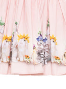 Abito per bambina Molo rosa con stampa grafica animali - Rubino Kids