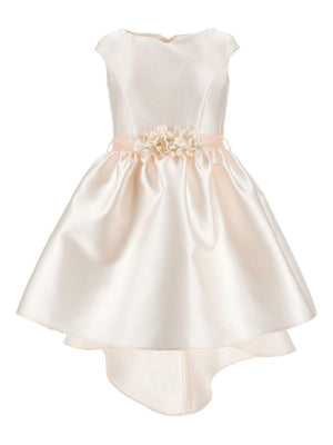 Abito per bambina Monnalisa beige con dettaglio con fiocco