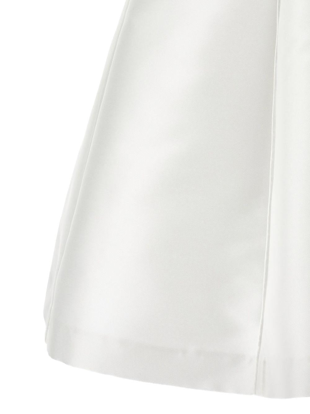 Abito per bambina Monnalisa bianco con applicazioni a fiori - Rubino Kids