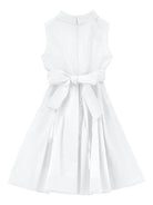 Abito per bambina Monnalisa bianco con dettaglio con fiocco - Rubino Kids