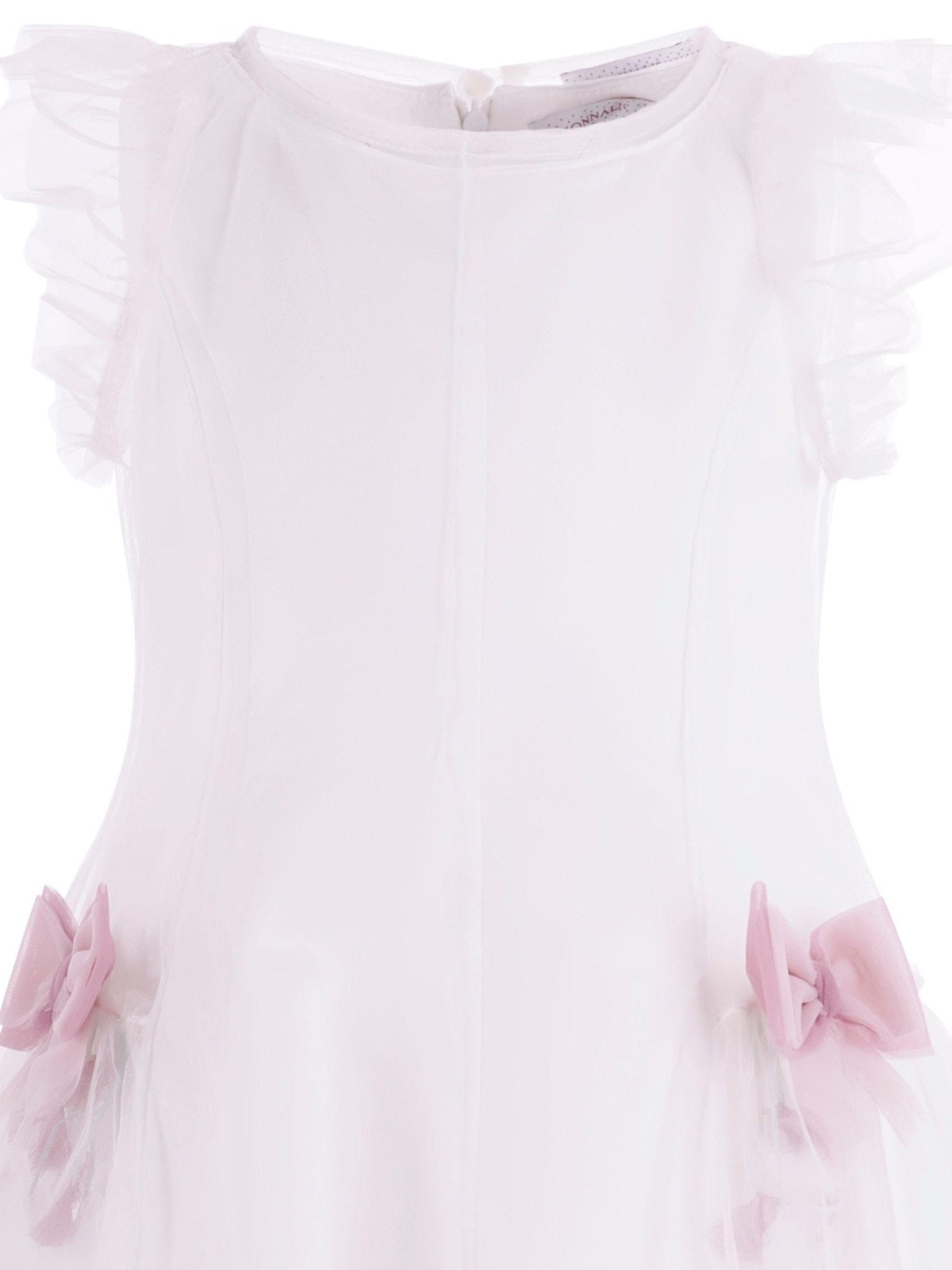 Abito per bambina Monnalisa bianco con fiocco - Rubino Kids