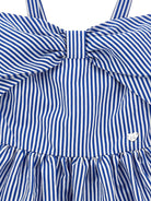 Abito per bambina Monnalisa blu a righe - Rubino Kids