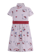 Abito per bambina Monnalisa multicolor con stampa grafica all - over - Rubino Kids