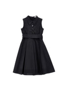 Abito per bambina Monnalisa nero con colletto polo - Rubino Kids