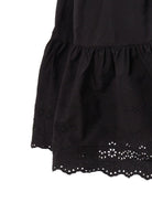 Abito per bambina Monnalisa nero in popeline con fiocco - Rubino Kids