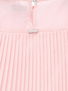 Abito per bambina Monnalisa rosa con applicazione a fiori - Rubino Kids