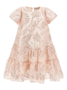 Abito per bambina Monnalisa rosa con decorazione a paillettes - Rubino Kids
