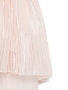 Abito per bambina Monnalisa rosa con dettagli ruches e lurex - Rubino Kids