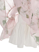 Abito per bambina Monnalisa rosa con stampa a fiori - Rubino Kids