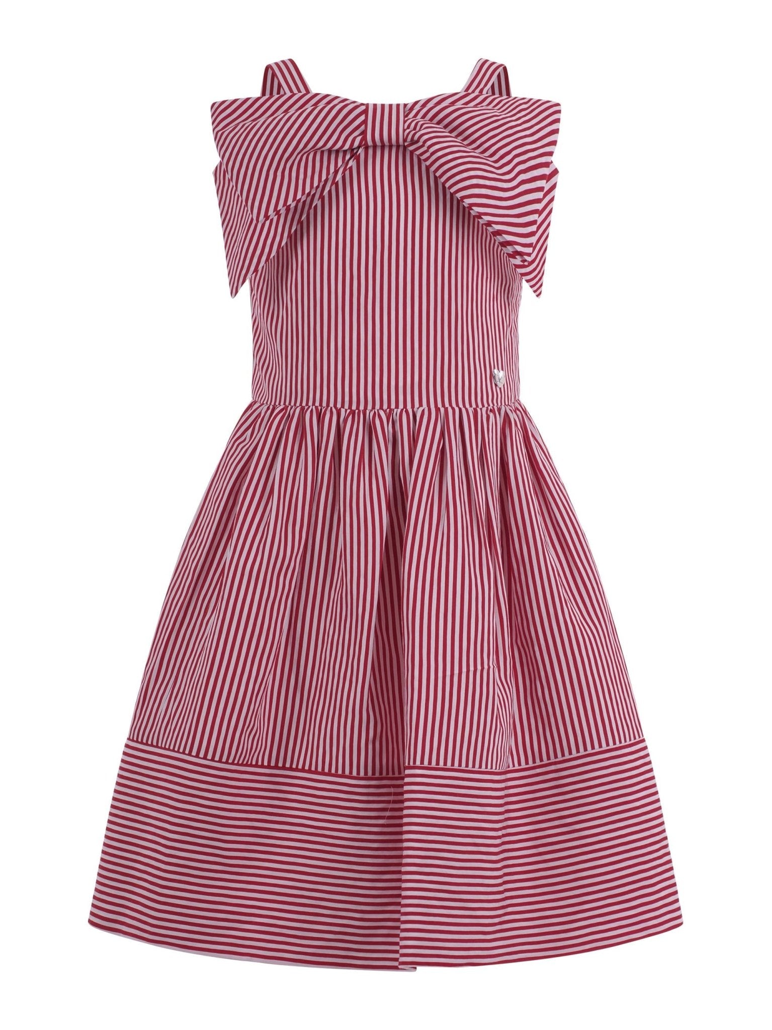 Abito per bambina Monnalisa rosso con fiocco - Rubino Kids