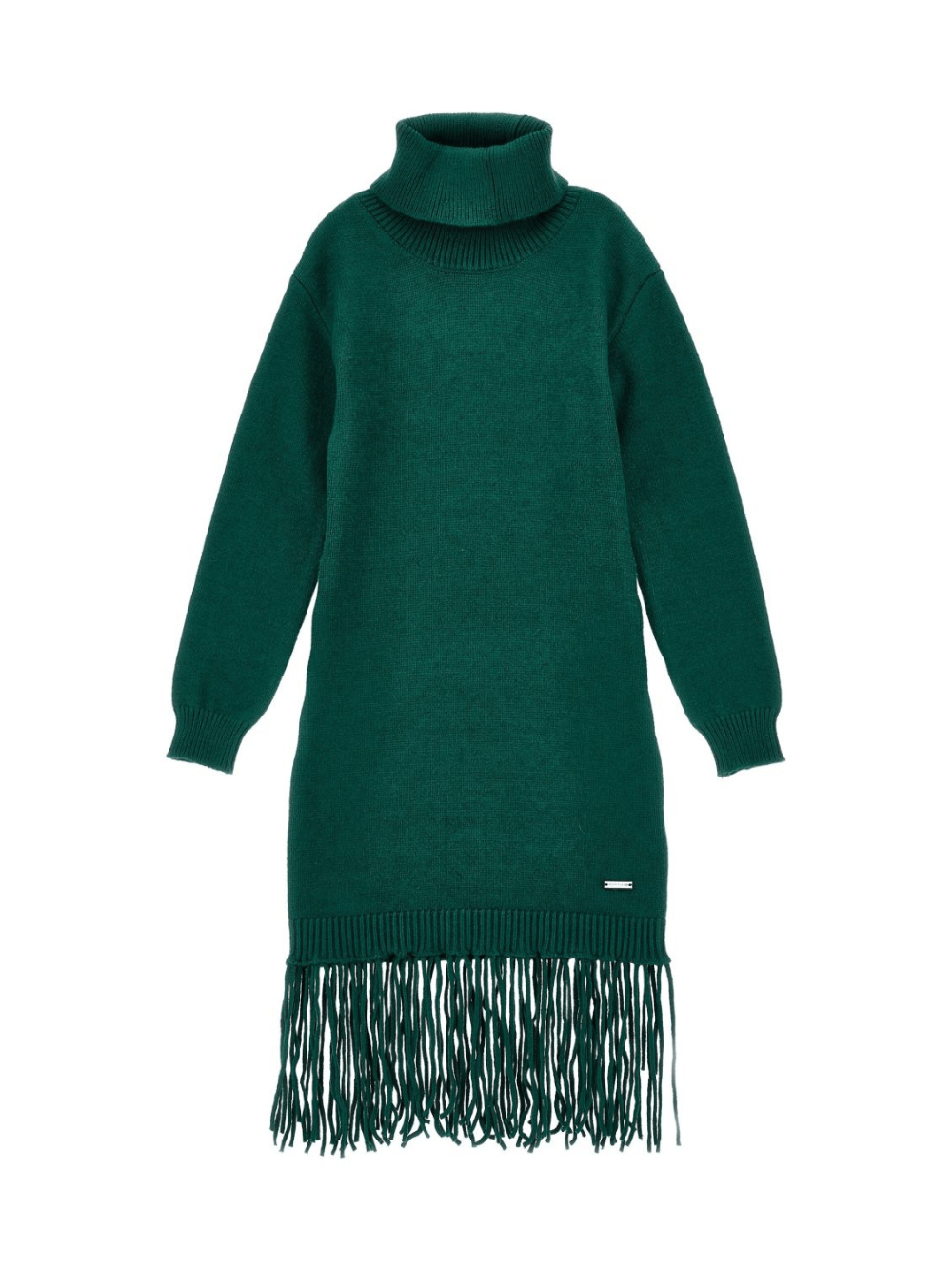 Abito per bambina Monnalisa verde con frange - Rubino Kids