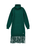 Abito per bambina Monnalisa verde con frange - Rubino Kids