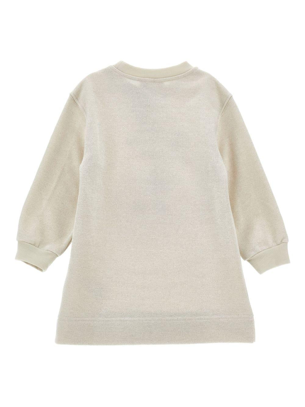 Abito per bambina Monnalisa x Disney bianco con stampa Minnie Mouse - Rubino Kids