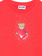 Abito per bambina Moschino Kids rosso con stampa grafica Teddy Bear - Rubino Kids