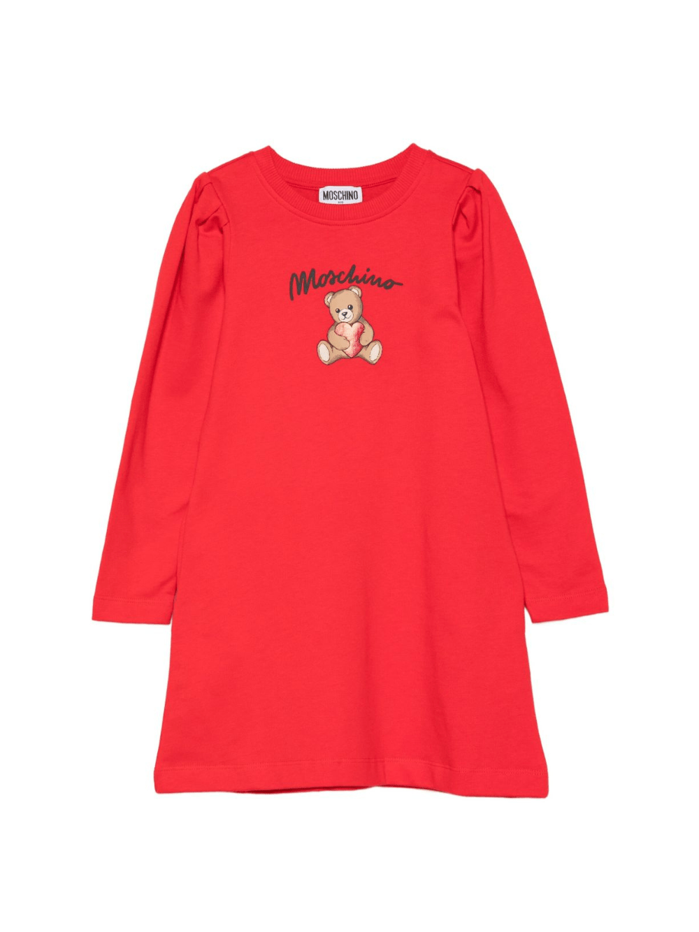 Abito per bambina Moschino Kids rosso con stampa orsetto - Rubino Kids