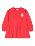 Abito per bambina Moschino Kids rosso con stampa Teddy Bear - Rubino Kids