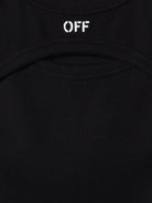 Abito per bambina Off - White Kids Off - stamp nero a coste - Rubino Kids