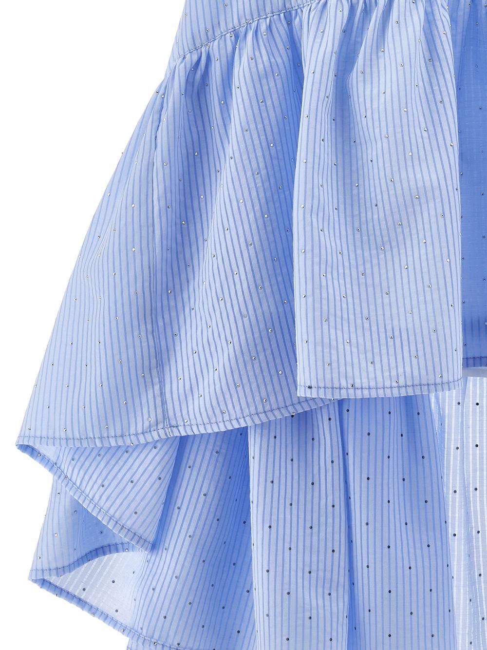 Abito per bambina Philosophy di Lorenzo Serafini Kids azzurro con decorazione a strass - Rubino Kids