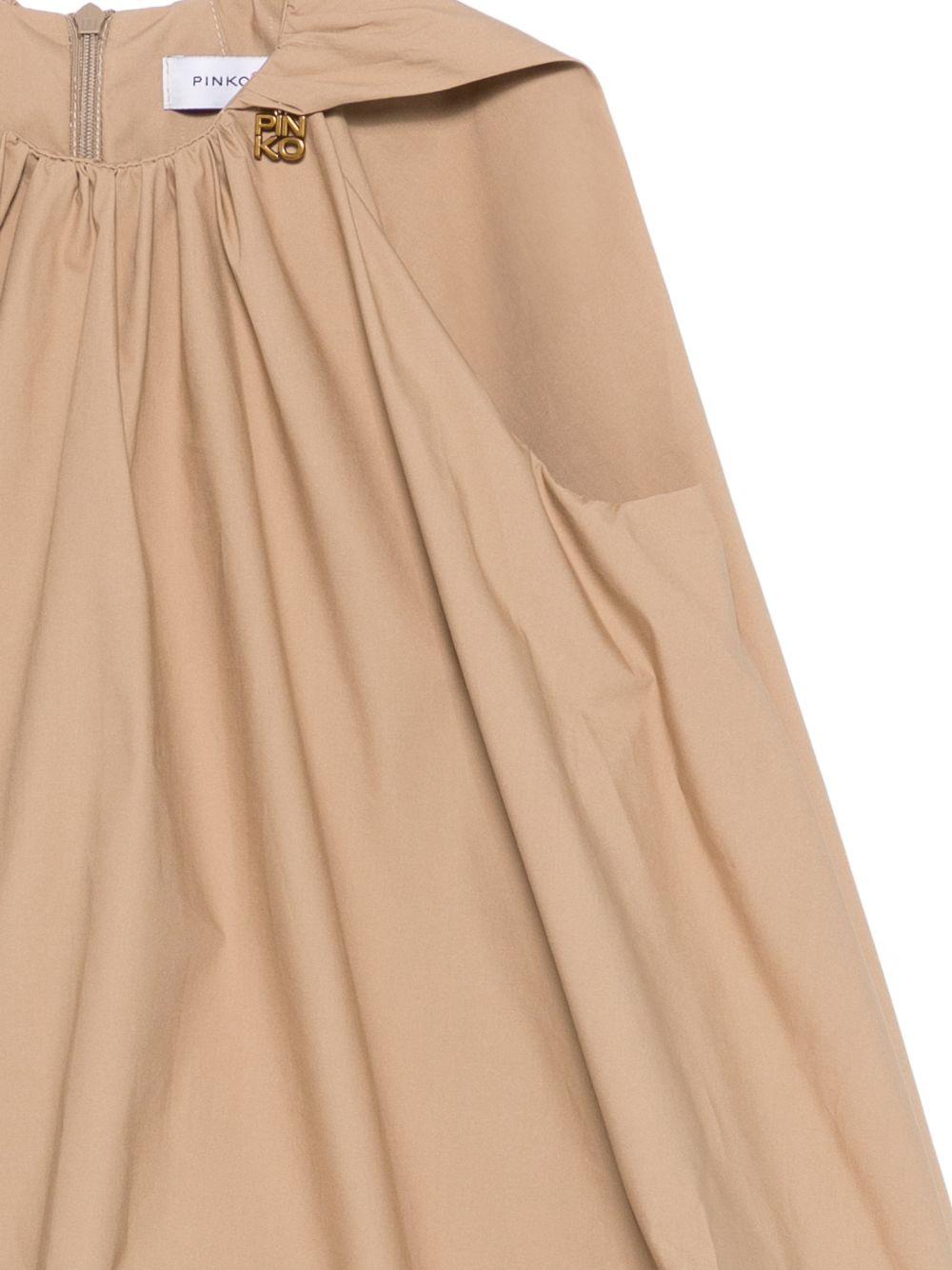 Abito per bambina Pinko Kids beige con arricciature - Rubino Kids