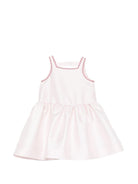 Abito per bambina Simonetta rosa con bordo aricciato - Rubino Kids