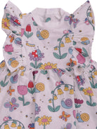 Abito per bambina Stella McCartney Kids bianco con stampa grafica all - over - Rubino Kids