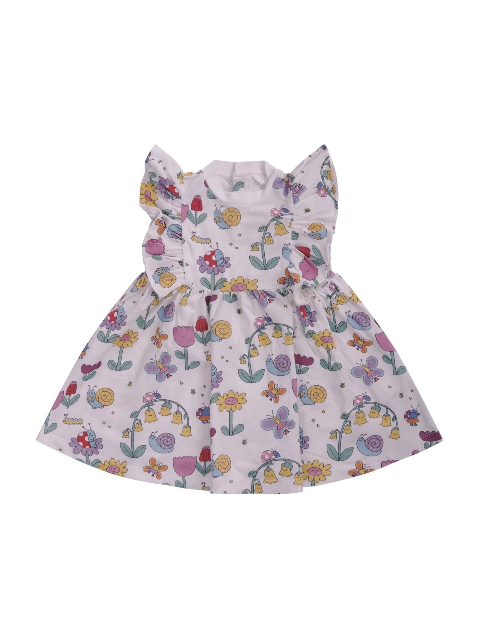 Abito per bambina Stella McCartney Kids bianco con stampa grafica all - over - Rubino Kids