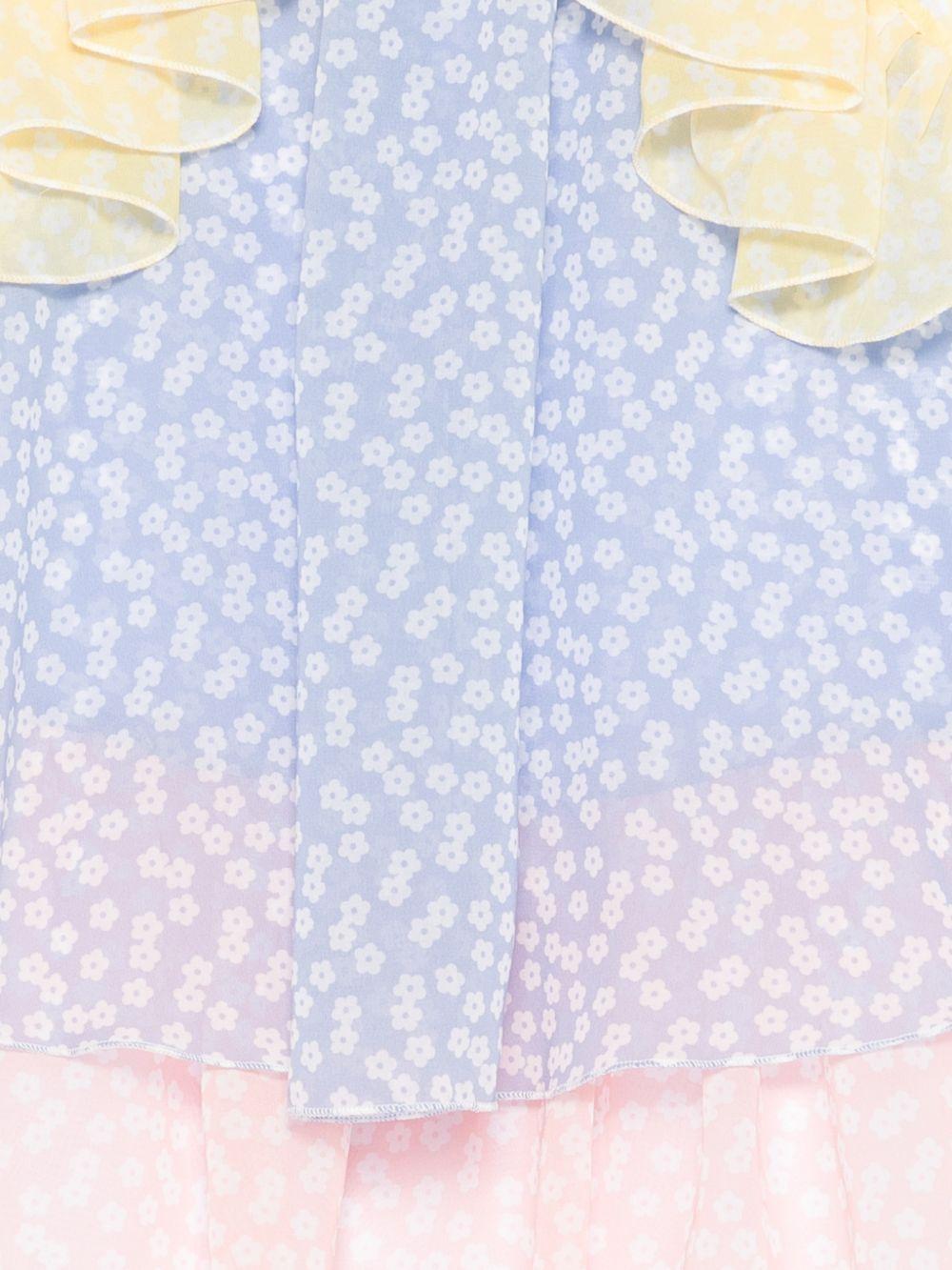 Abito per bambina Stella McCartney Kids multicolore a fiori con ruches - Rubino Kids