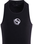 Abito per bambina Stella McCartney Kids nero con logo sul davanti - Rubino Kids