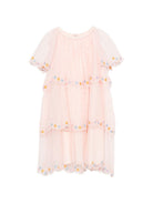 Abito per bambina Stella McCartney Kids rosa con design a strati - Rubino Kids