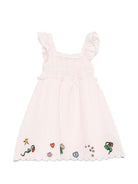 Abito per bambina Stella McCartney Kids rosa con ricami floreali - Rubino Kids
