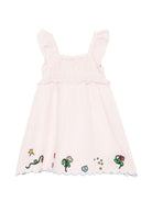 Abito per bambina Stella McCartney Kids rosa con ricami floreali - Rubino Kids