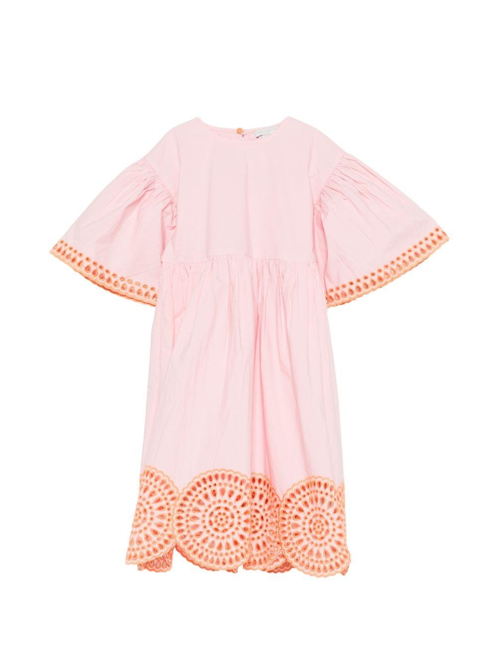 Abito per bambina Stella McCartney Kids rosa con ruches - Rubino Kids