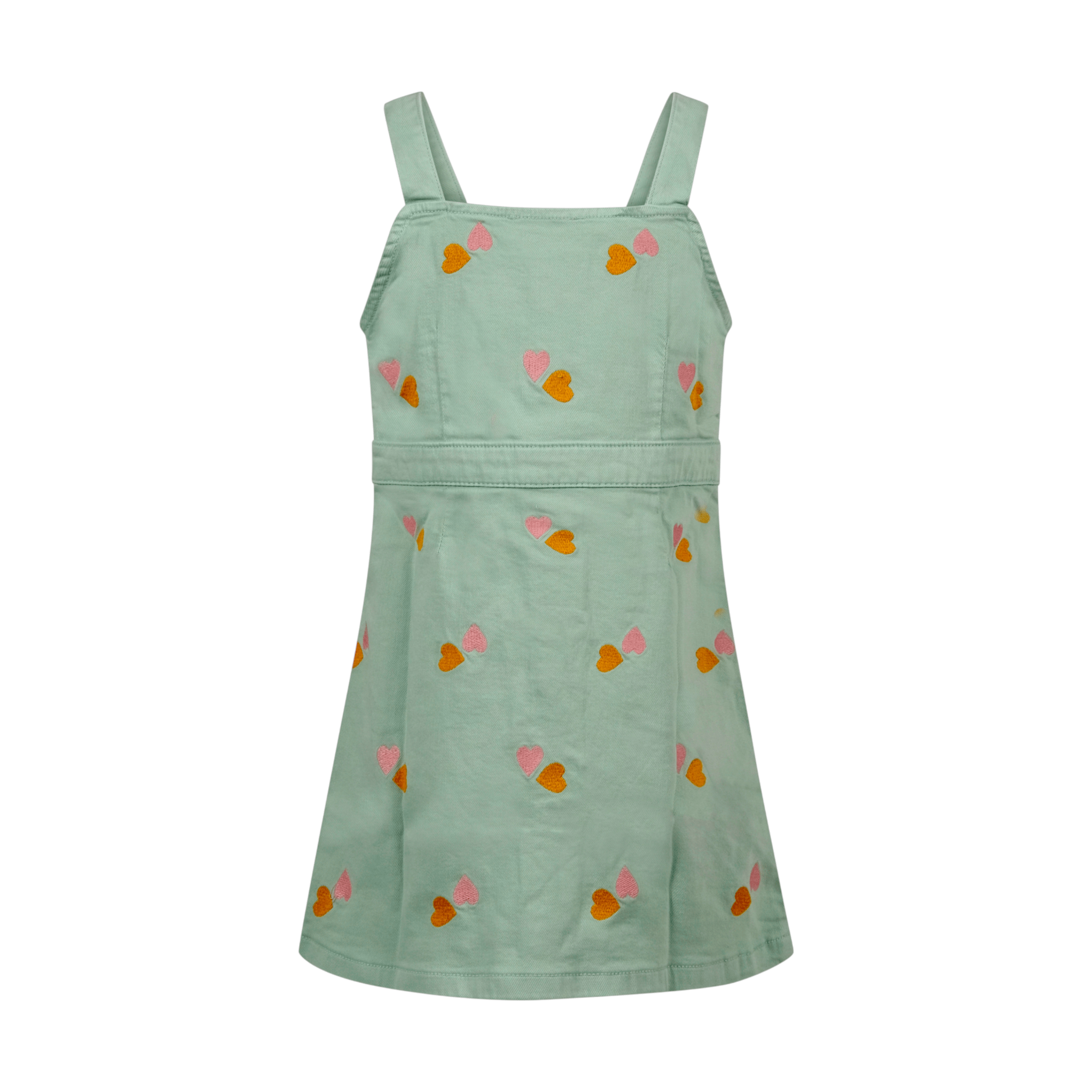 Abito per bambina Stella McCartney Kids verde con decorazione cuori - Rubino Kids